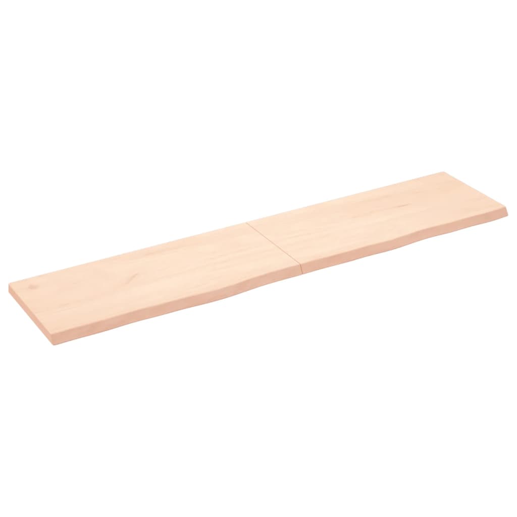 Ripiano a Parete 180x40x4 cm Legno Massello Rovere Non Trattato 363598