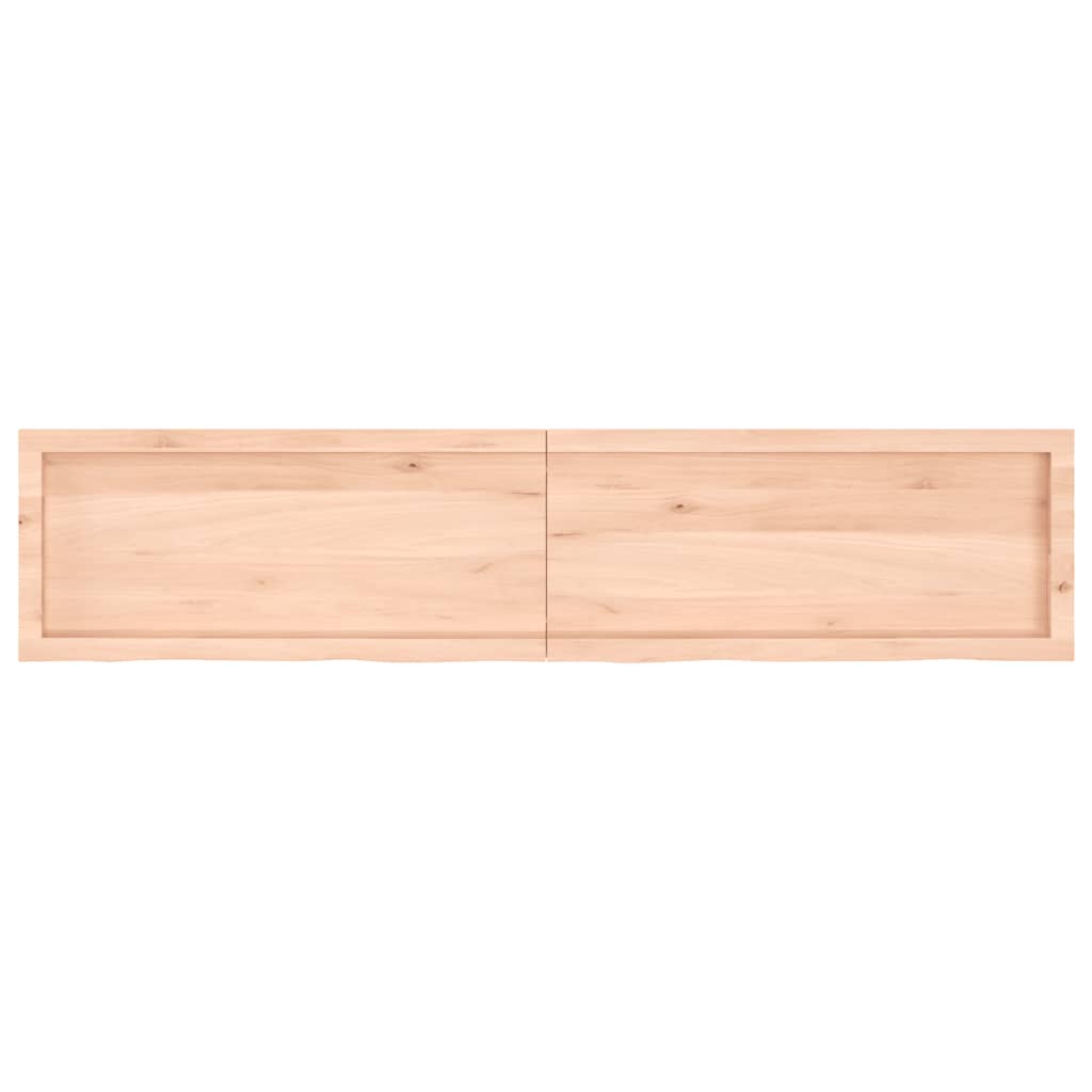 Ripiano a Parete 180x40x4 cm Legno Massello Rovere Non Trattato 363598