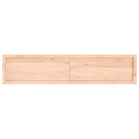 Ripiano a Parete 180x40x4 cm Legno Massello Rovere Non Trattato 363598