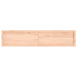 Ripiano a Parete 180x40x4 cm Legno Massello Rovere Non Trattato 363598