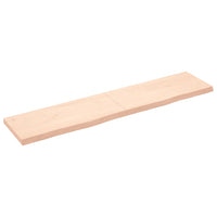 Ripiano a Parete 180x40x6 cm Legno Massello Rovere Non Trattato 363599