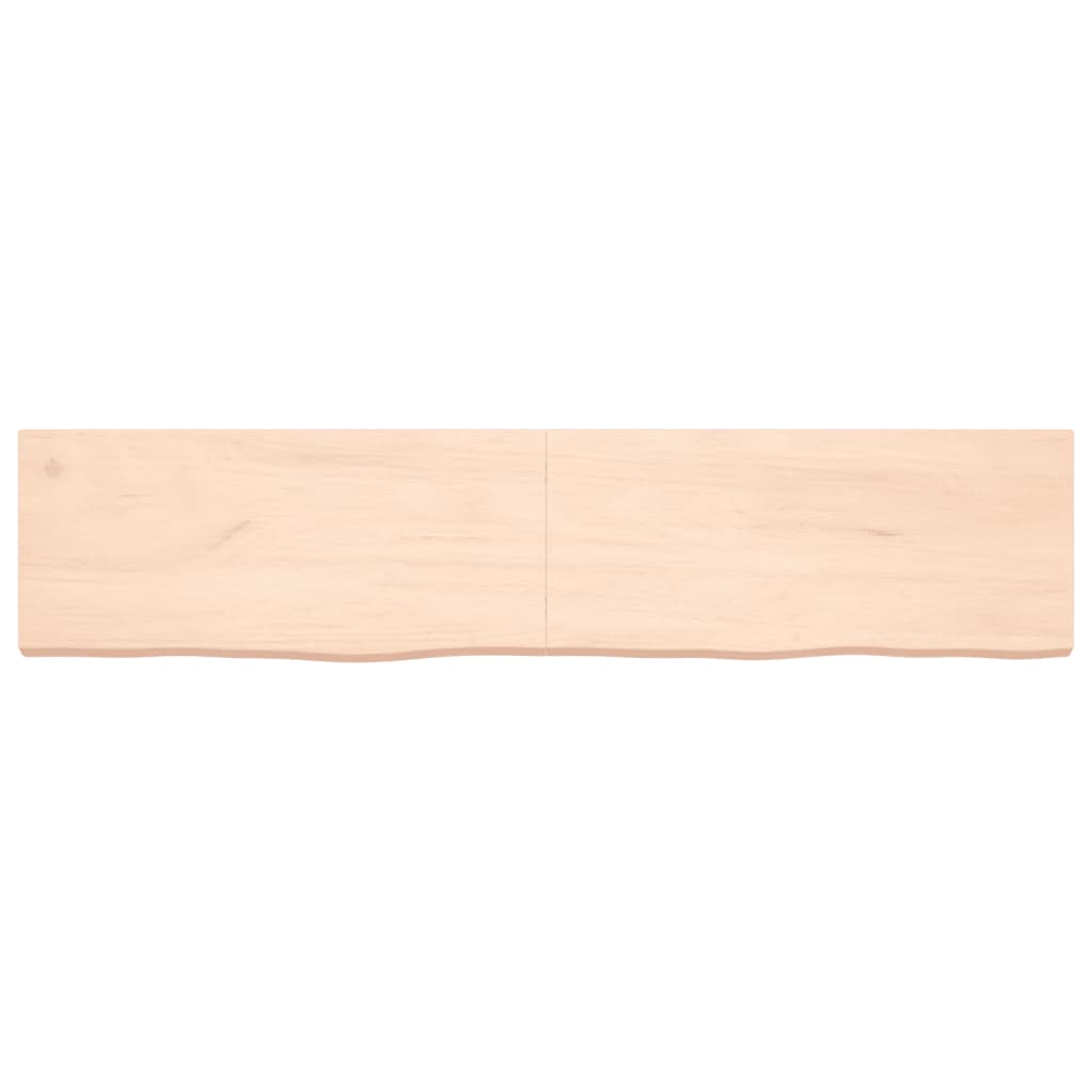 Ripiano a Parete 180x40x6 cm Legno Massello Rovere Non Trattato 363599