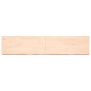 Ripiano a Parete 180x40x6 cm Legno Massello Rovere Non Trattato 363599