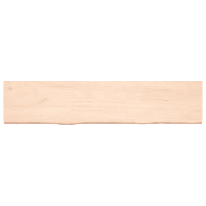 Ripiano a Parete 180x40x6 cm Legno Massello Rovere Non Trattato 363599