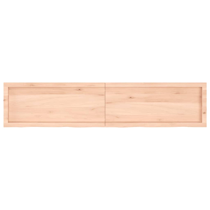 Ripiano a Parete 180x40x6 cm Legno Massello Rovere Non Trattato 363599