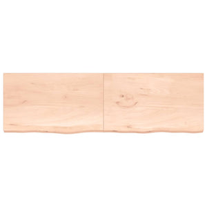 Ripiano a Parete 200x60x4 cm Legno Massello Rovere Non Trattato 363610