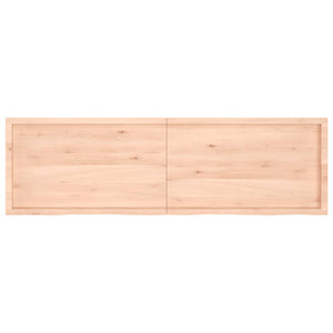 Ripiano a Parete 200x60x4 cm Legno Massello Rovere Non Trattato 363610