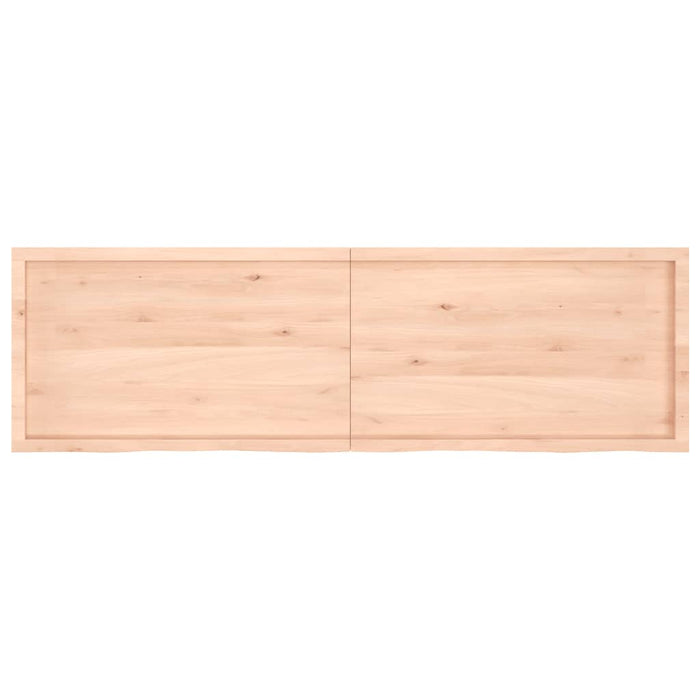 Ripiano a Parete 200x60x4 cm Legno Massello Rovere Non Trattato 363610