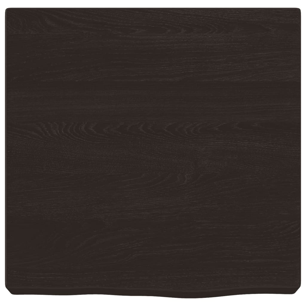 Ripiano Marrone Scuro 40x40x(2-6) cm Massello Rovere Trattato 363751