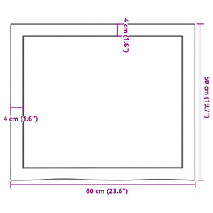 Ripiano Marrone Scuro 60x30x(2-6) cm Massello Rovere Trattato 363772