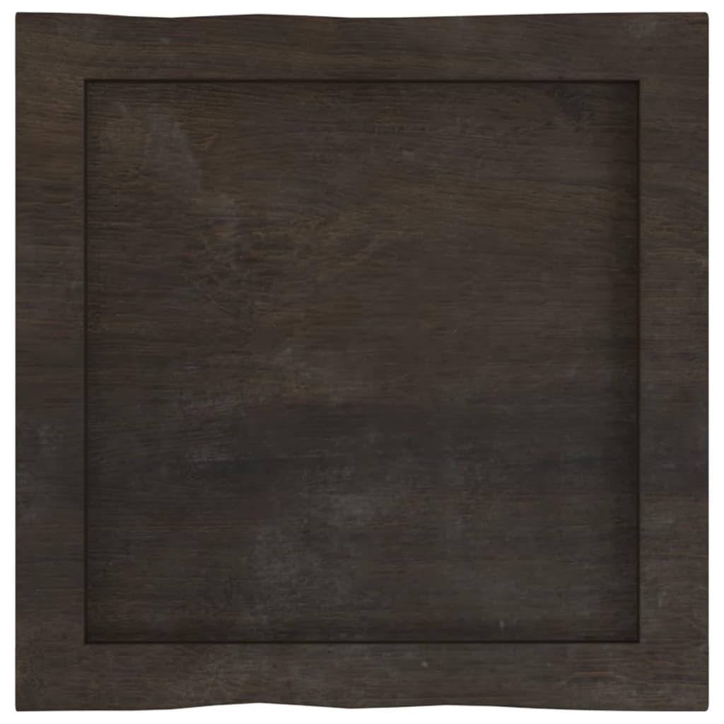 Piano Tavolo Grigio Scuro 40x40x4 cm in Rovere Non Trattato 363993