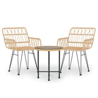 Set da Pranzo da Giardino 3 pz in Polyrattan cod mxl 40044