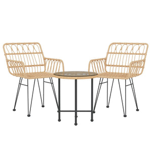 Set da Pranzo da Giardino 3 pz in Polyrattan cod mxl 40044