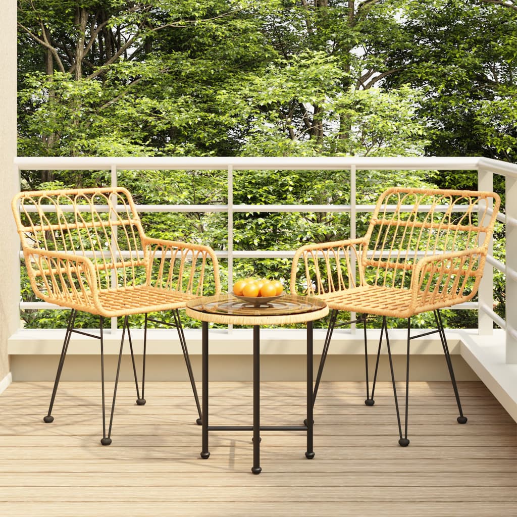 Set da Pranzo da Giardino 3 pz in Polyrattan cod mxl 40044