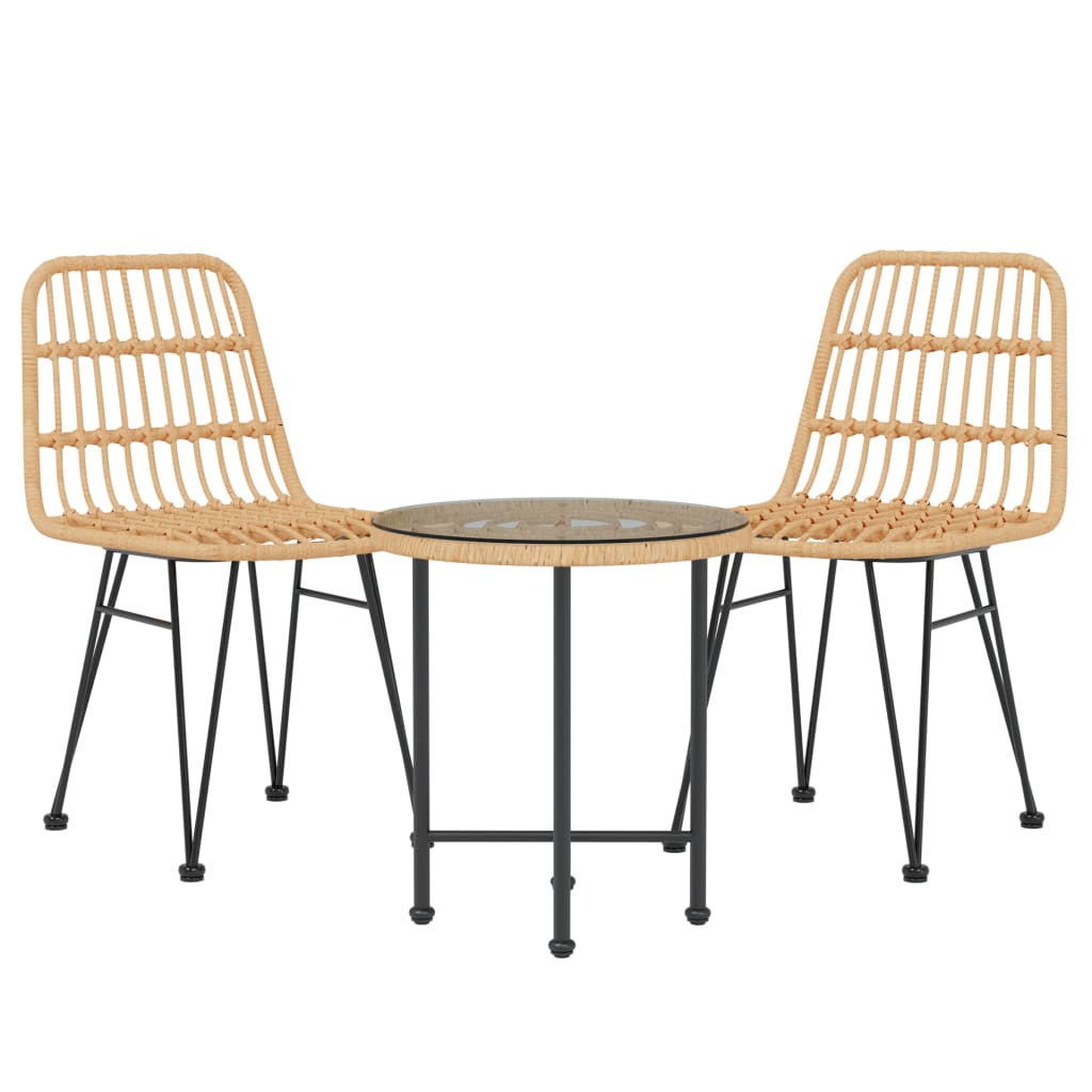 Set da Pranzo da Giardino 3 pz in Polyrattan cod mxl 40046