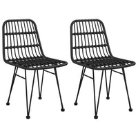 Set da Pranzo da Giardino 3 pz Nero in Polyrattan cod mxl 40049