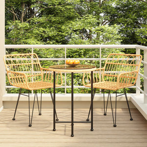 Set da Pranzo da Giardino 3 pz in Polyrattan cod mxl 40050