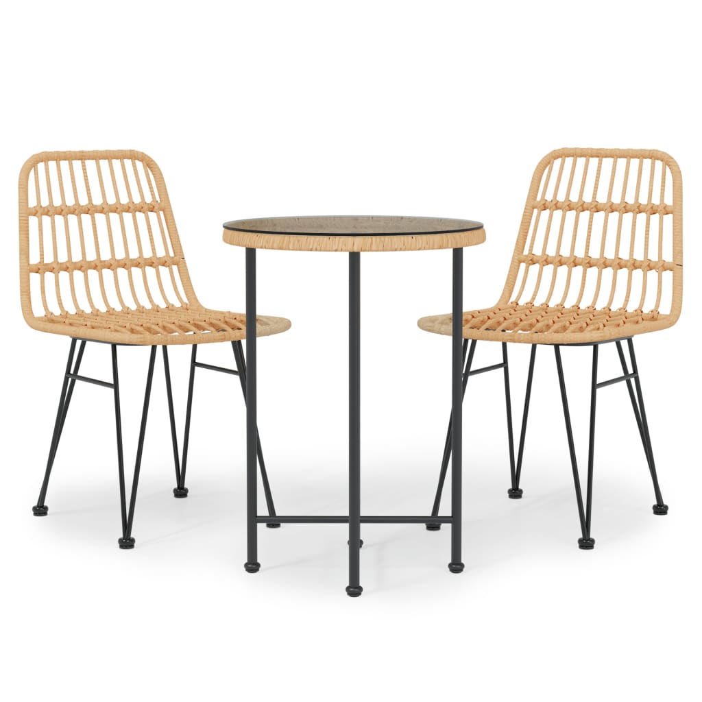 Set da Pranzo da Giardino 3 pz in Polyrattan cod mxl 40052