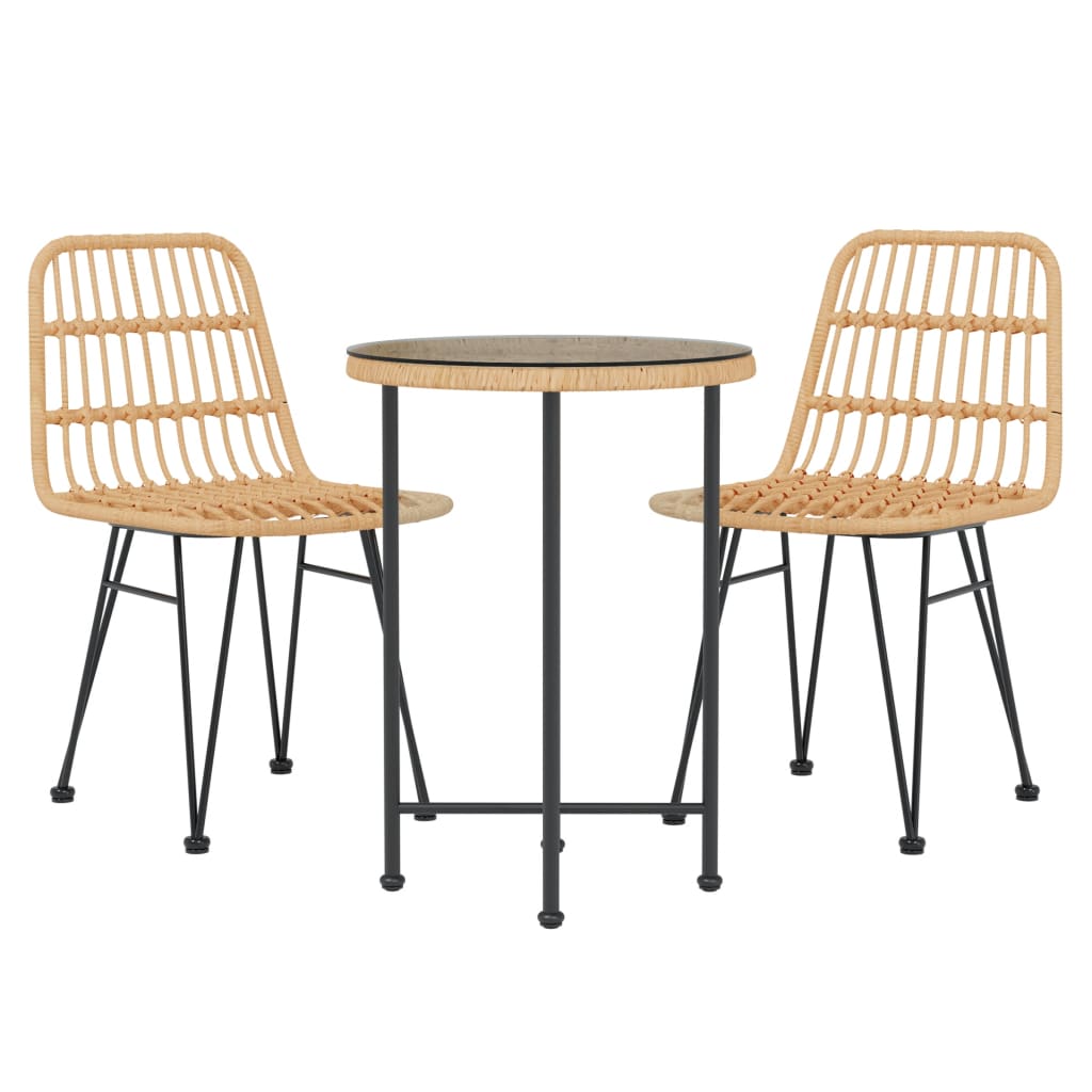 Set da Pranzo da Giardino 3 pz in Polyrattan cod mxl 40052