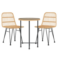 Set da Pranzo da Giardino 3 pz in Polyrattan cod mxl 40052