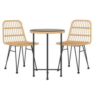 Set da Pranzo da Giardino 3 pz in Polyrattan cod mxl 40052