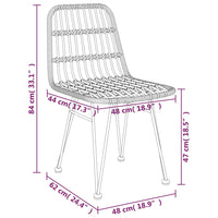 Set da Pranzo da Giardino 3 pz in Polyrattan cod mxl 40052