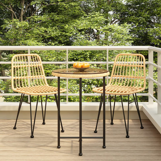 Set da Pranzo da Giardino 3 pz in Polyrattan cod mxl 40052