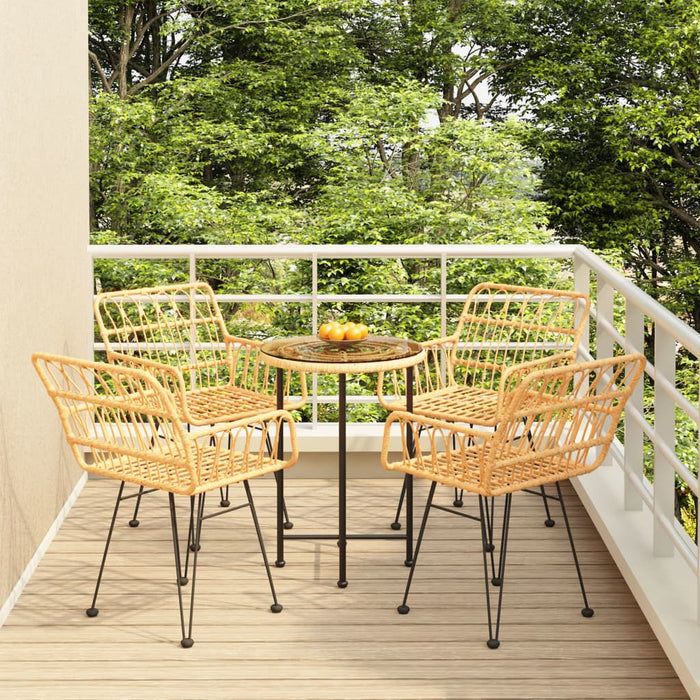 Set da Pranzo da Giardino 5 pz in Polyrattan cod mxl 40047