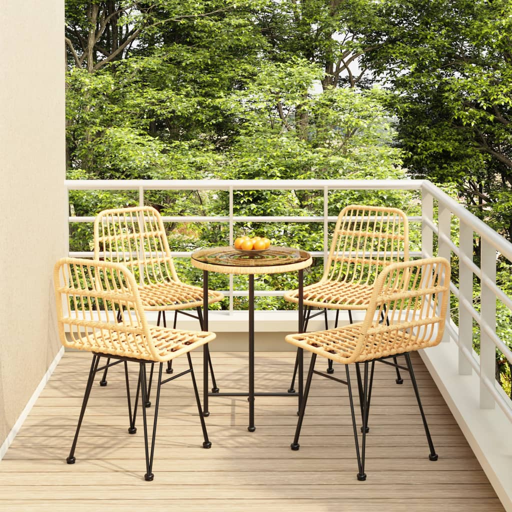 Set da Pranzo da Giardino 5 pz in Polyrattan cod mxl 40054