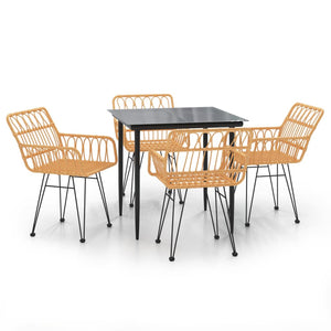 Set da Pranzo da Giardino 5 pz in Polyrattan 3157846