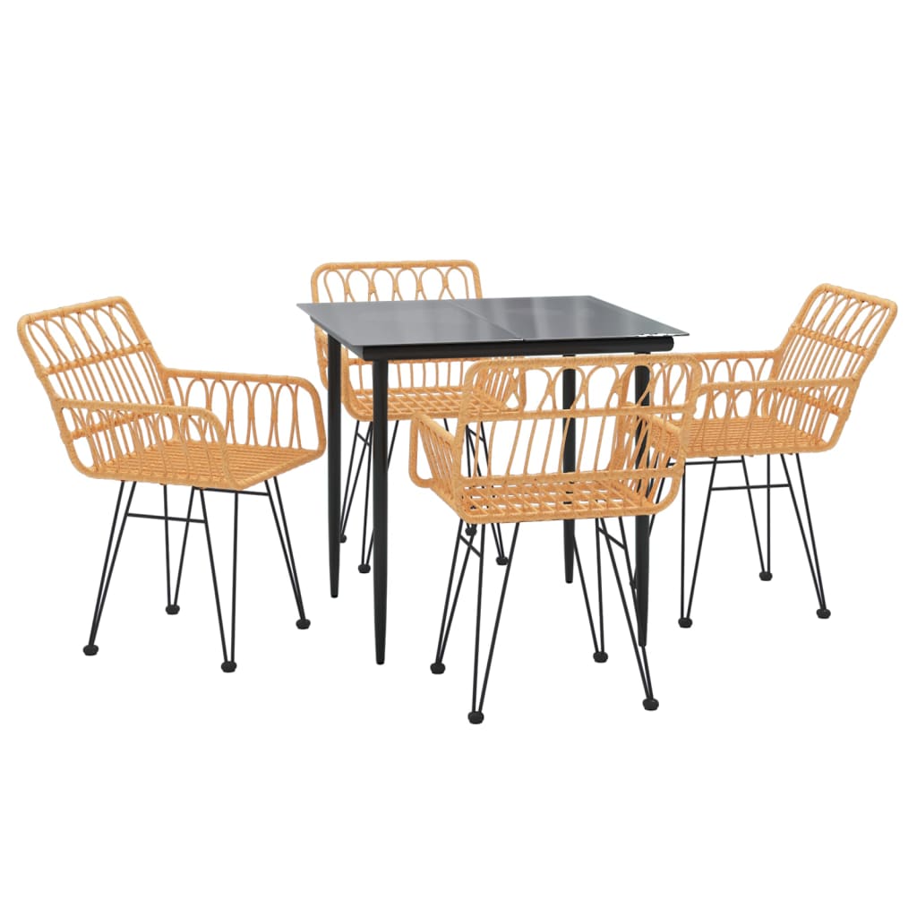 Set da Pranzo da Giardino 5 pz in Polyrattan 3157846