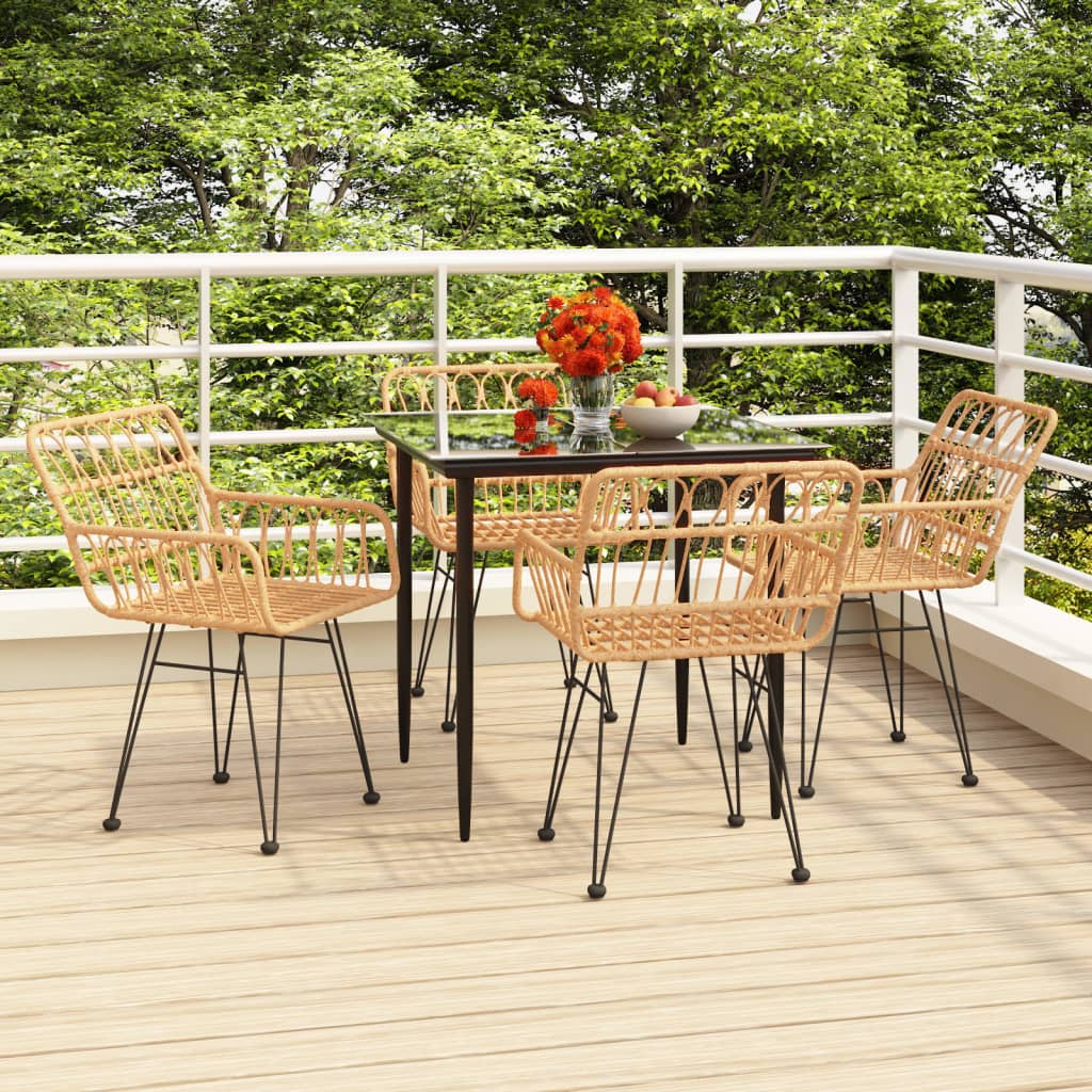 Set da Pranzo da Giardino 5 pz in Polyrattan 3157846