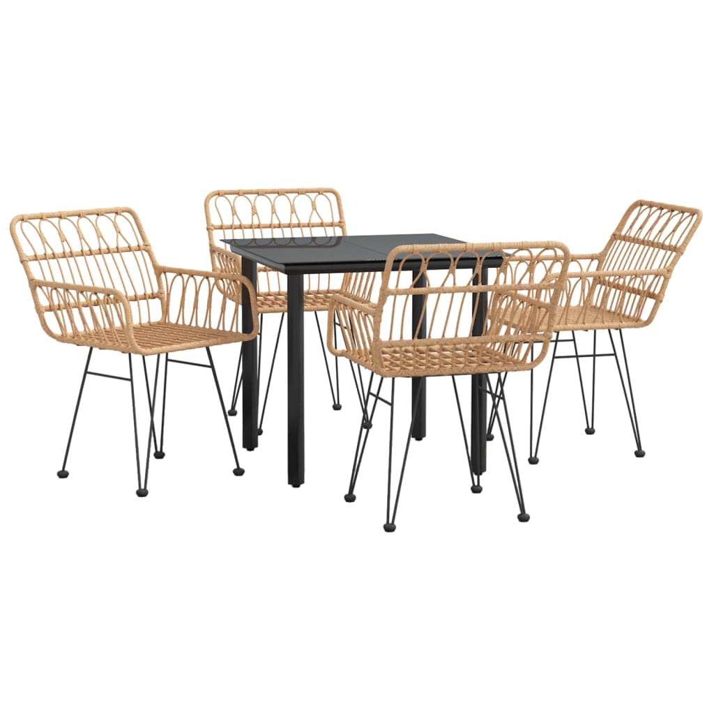 Set da Pranzo da Giardino 5 pz in Polyrattan 3157860