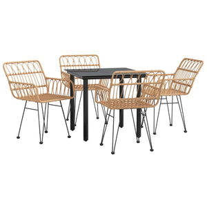 Set da Pranzo da Giardino 5 pz in Polyrattan 3157860