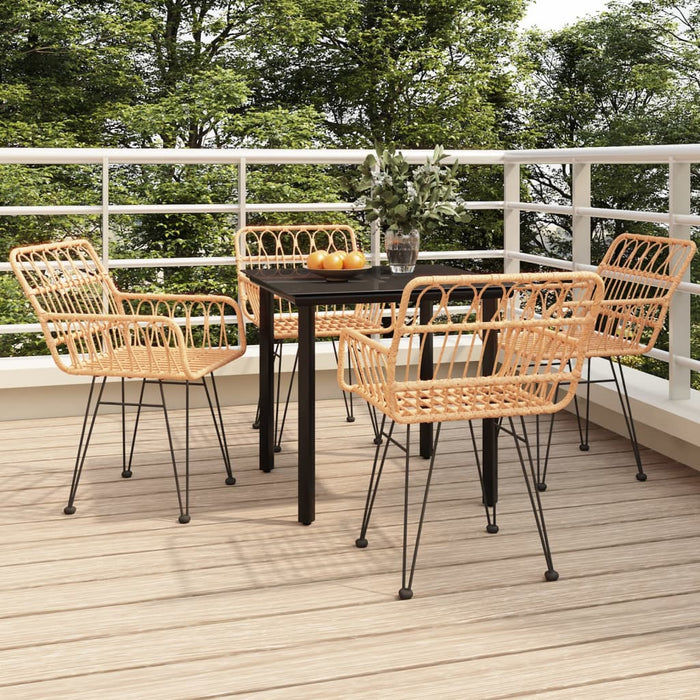 Set da Pranzo da Giardino 5 pz in Polyrattan 3157860