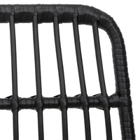 Set da Pranzo da Giardino 3 pz Nero in Polyrattan 3157880