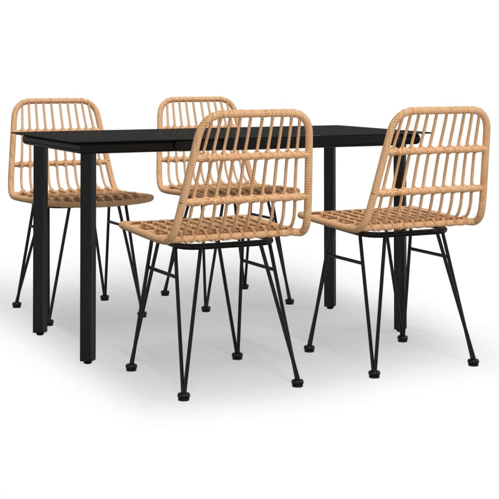 Set da Pranzo da Giardino 5 pz in Polyrattan 3157889