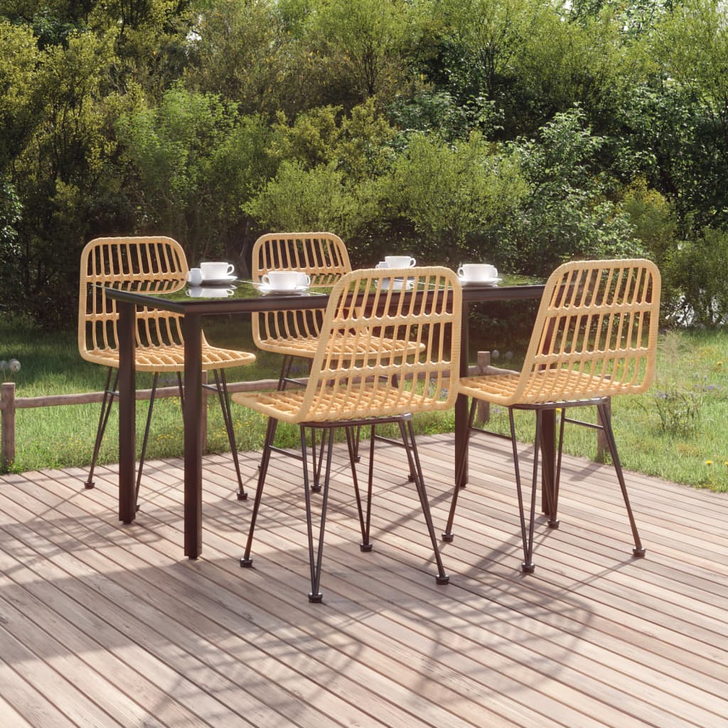 Set da Pranzo da Giardino 5 pz in Polyrattan 3157889