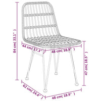 Set da Pranzo da Giardino 5 pz in Polyrattan cod mxl 35759