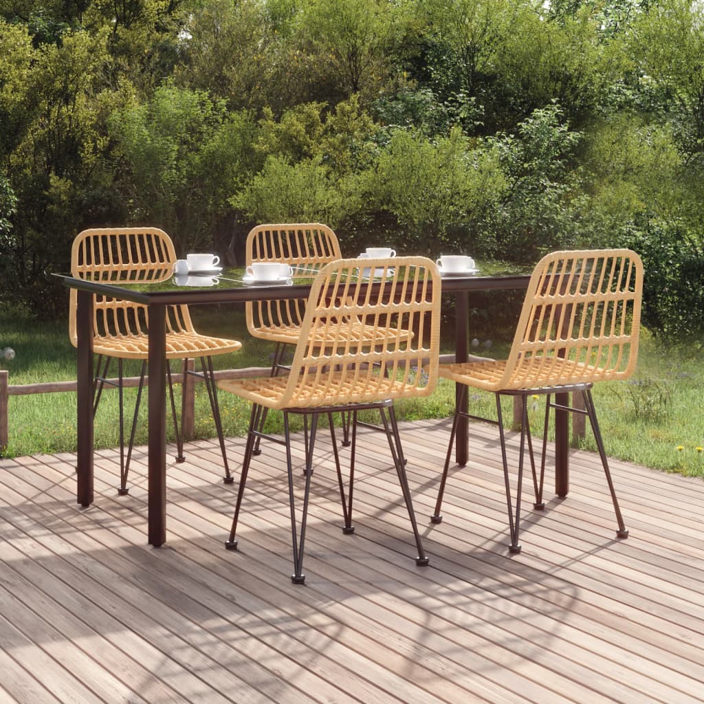 Set da Pranzo da Giardino 5 pz in Polyrattan cod mxl 35759