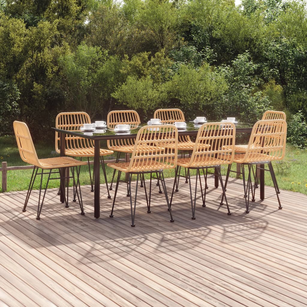 Set da Pranzo da Giardino 9 pz in Polyrattan 3157893