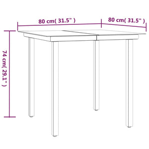 Set da Pranzo Giardino 5pz Nero e Grigio con Cuscini Polyrattan 3185114