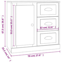 Credenze 2 pz Nere in Legno Multistrato 3185224