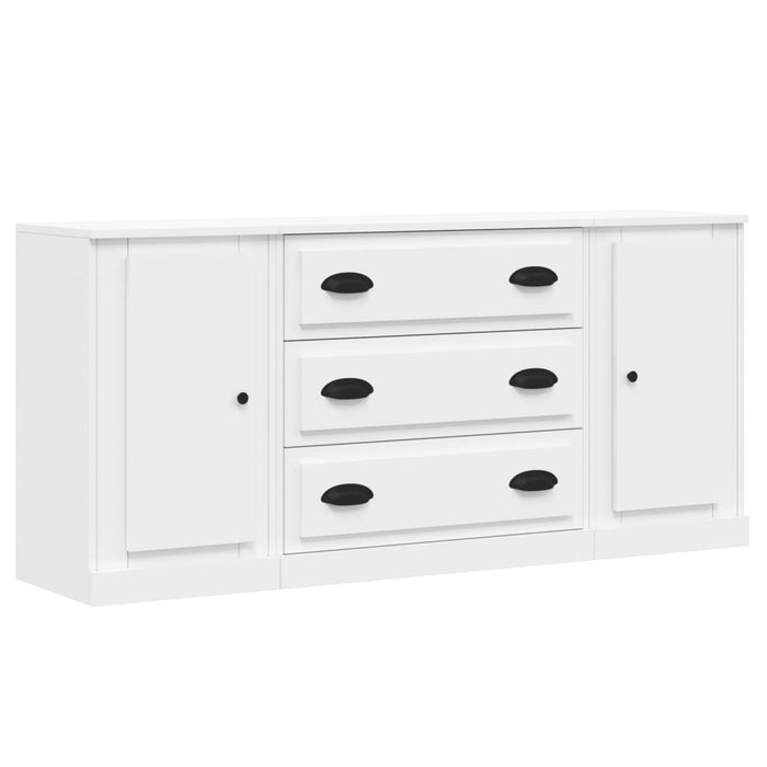 Credenze 3 pz Bianco in Legno Multistrato 3185247