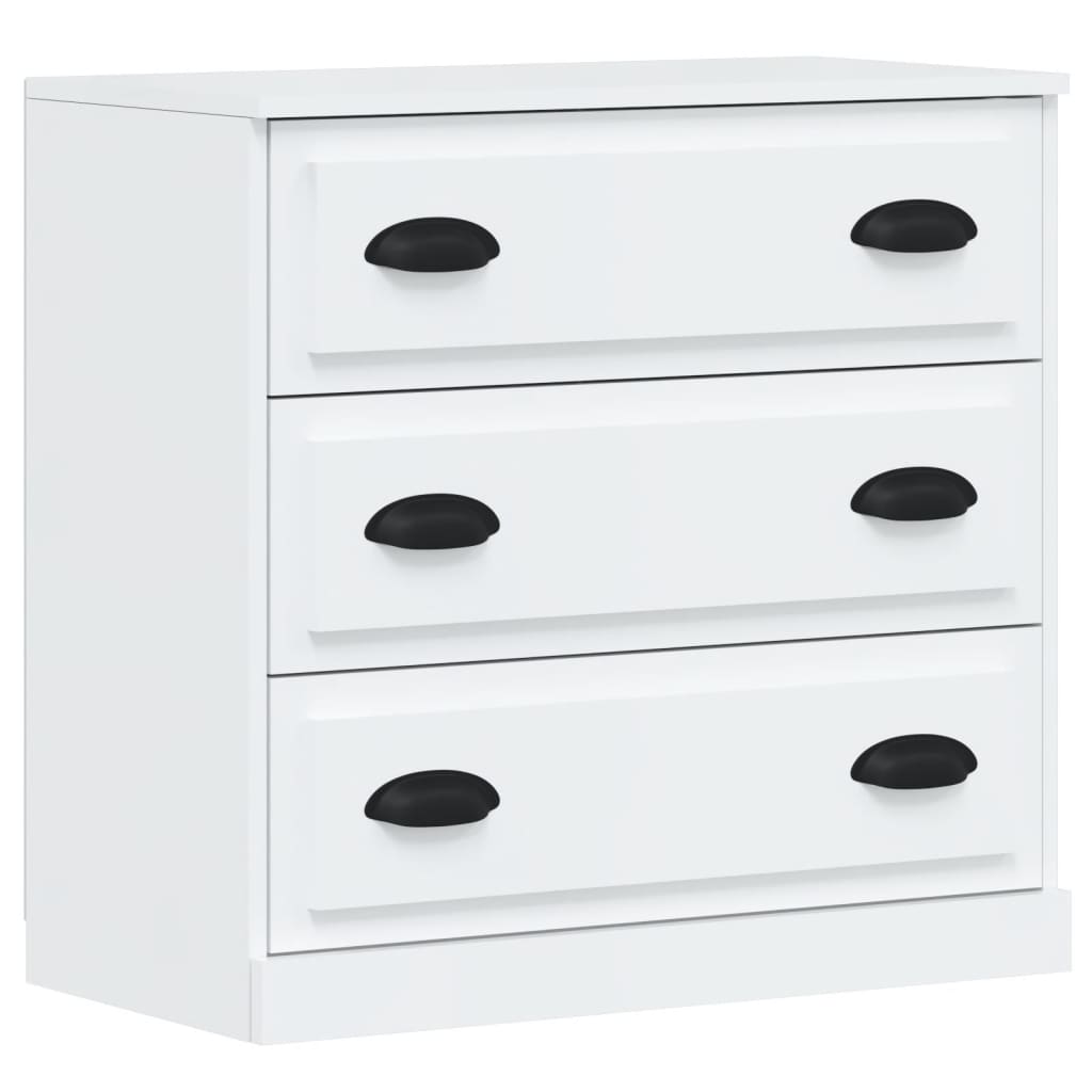 Credenze 3 pz Bianco Lucido in Legno Multistrato 3185249