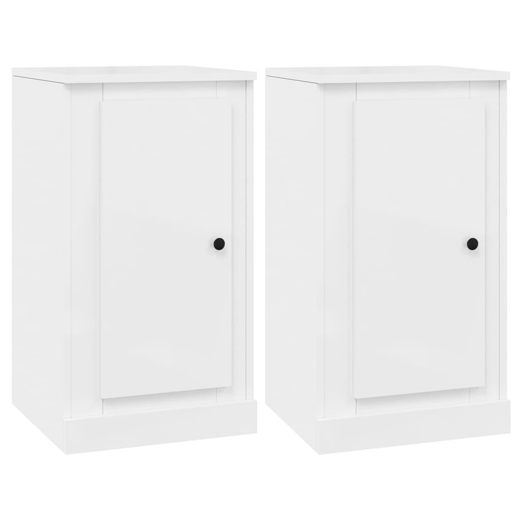 Credenze 3 pz Bianco Lucido in Legno Multistrato 3185257