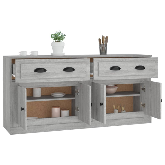 Credenze 2 pz Grigio Sonoma in Legno Multistrato 3185269