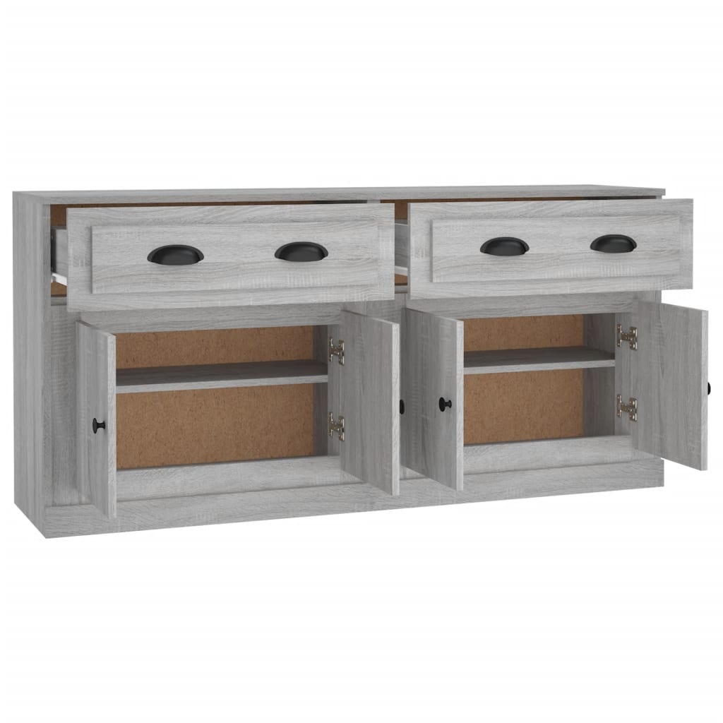 Credenze 2 pz Grigio Sonoma in Legno Multistrato 3185269