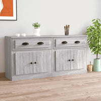 Credenze 2 pz Grigio Sonoma in Legno Multistrato 3185269