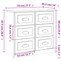 Credenze 2 pz Nere in Legno Multistrato 3185280